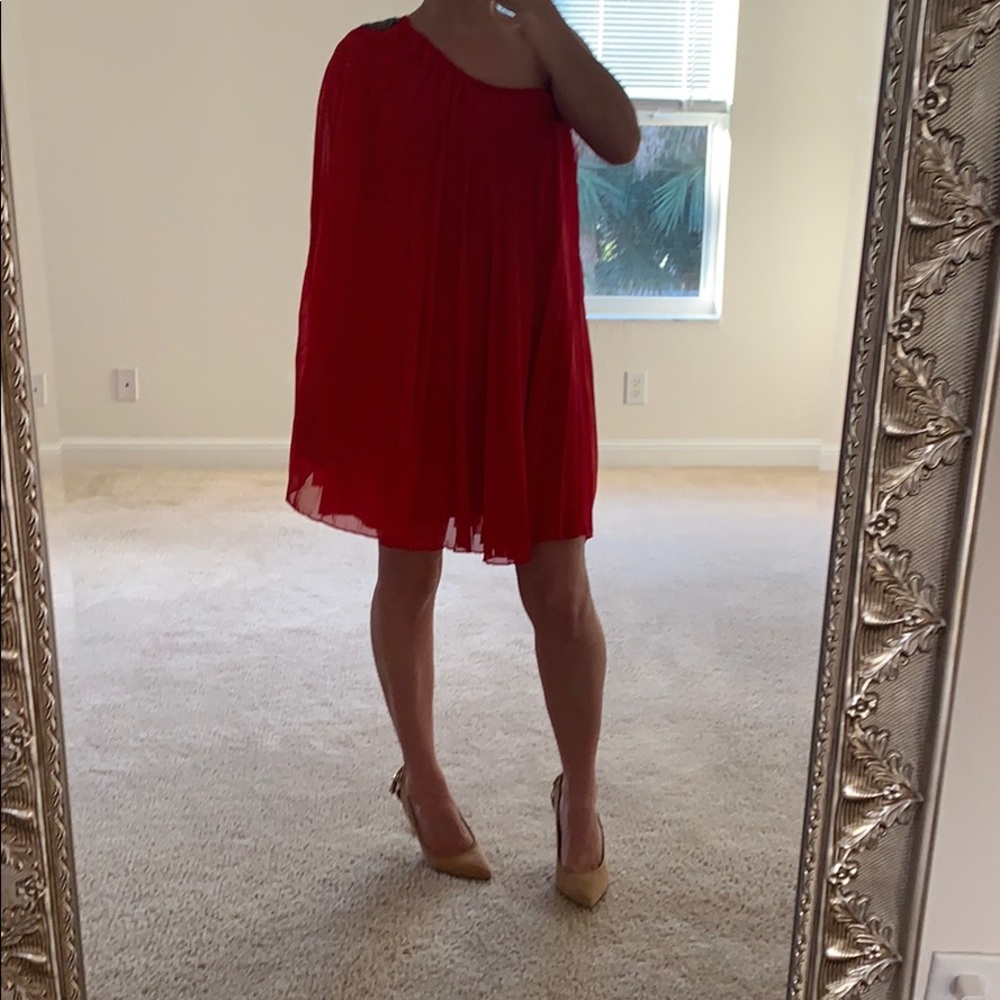 Jackie O red dress one shoulder size S - Picture 6 of 16